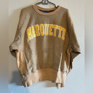 Marquette University Champion Reverse Weave Crew Neck